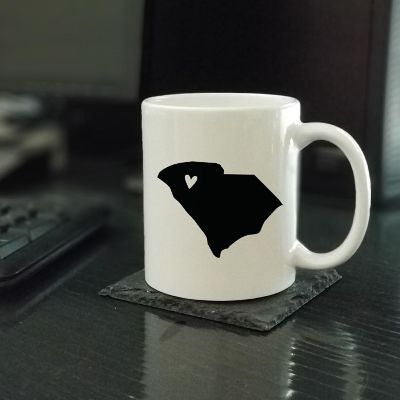 South Carolina State Heart Ceramic Mug Image 1