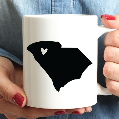 South Carolina State Heart Ceramic Mug Image 1