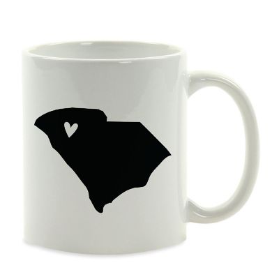South Carolina State Heart Ceramic Mug Image 2