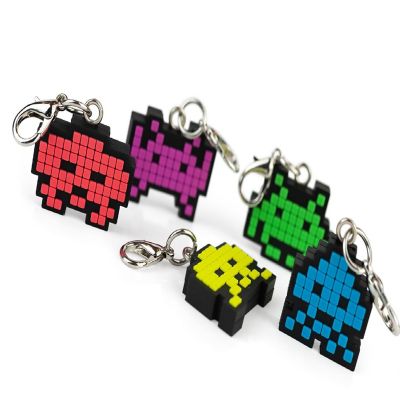 Space Invaders Aliens Zipper Pulls Unique Video Game Accessories  5-Piece Set Image 2
