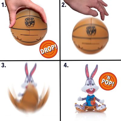 Space Jam A New Legacy: Bugs Bunny Plush Drop 'n Pop Basketball Kids Interactive Toy WOW! Stuff Image 1