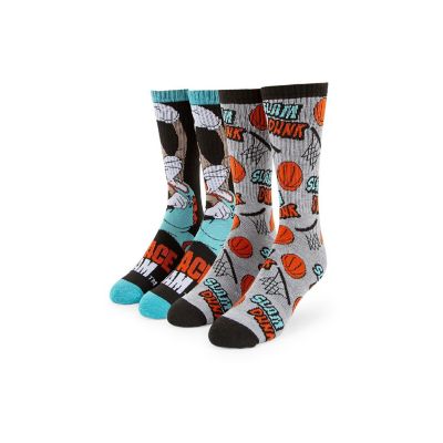 Space Jam Unisex Athletic Crew Socks  2 Pairs  Size 6-12 Image 1