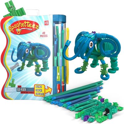 Spaghetteez Ele-Flex - Creative and Connectable Elephant Toy for Children - Flexible, Bendable Construction Set Image 1