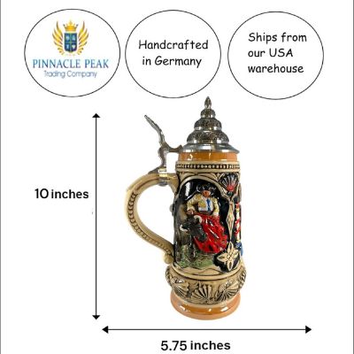Spain Coat of Arms Spanish Matador and Dancers LE German Beer Stein .5 L Image 2
