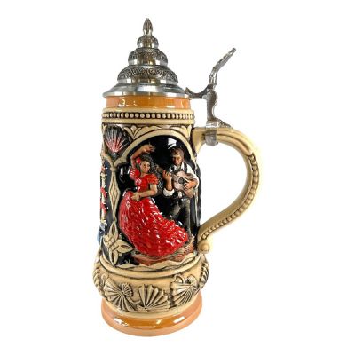 Spain Coat of Arms Spanish Matador and Dancers LE German Beer Stein .5 L Image 3