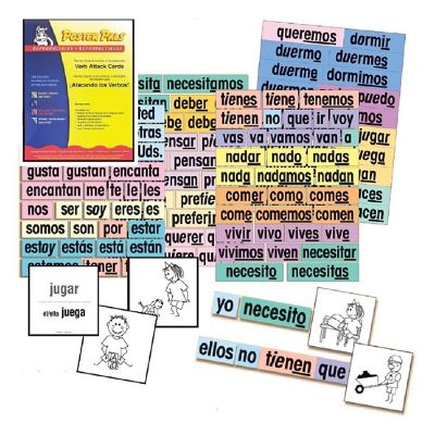 Spanish Educational &amp; Language Teaching Verb Vocabulary Flashard Phrase Posters Image 1