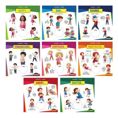 Spark Eight Large Emotion Posters and Feelings Cards Educational Classroom Posters Image 1