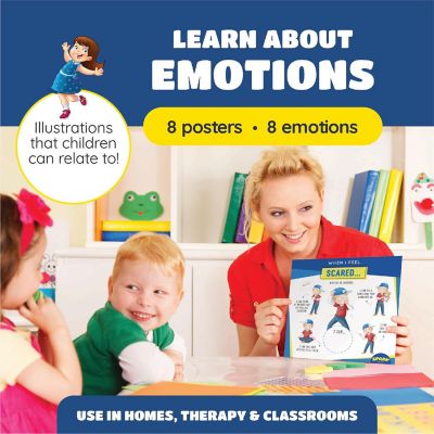Spark Eight Large Emotion Posters and Feelings Cards Educational Classroom Posters Image 1