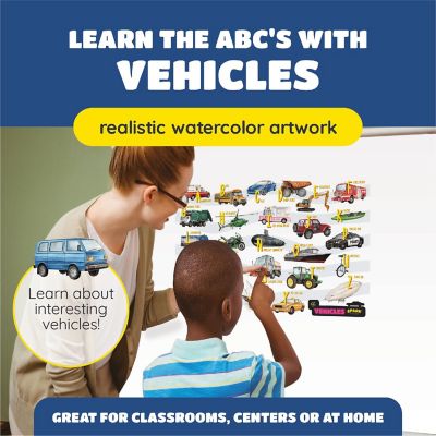 Spark Vehicle Wall Poster Learn ABC Wall Decor 18 x 24 Image 1