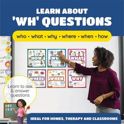 Spark WH Questions Classroom Posters Educational Wall Charts For Schools Image 1