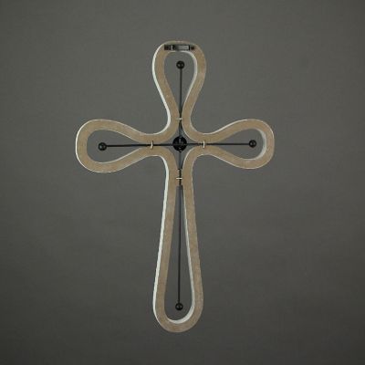 Special T Imports 16 Inch Wooden Metal Scroll Cross Wall Hanging Home Decor Modern Decorative Art Image 2