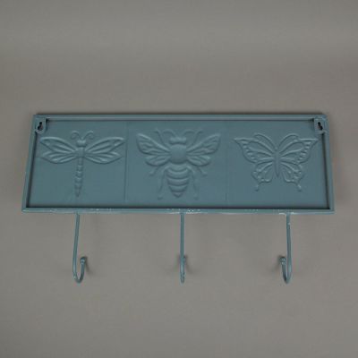 Special T Imports Blue Metal Vintage Bug Wall Hook Decorative Hanging Coat Towel Rack Home Decor Image 2