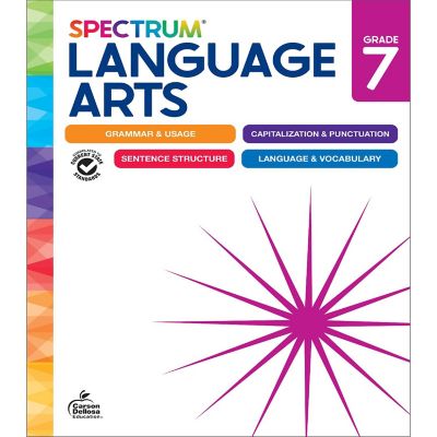 Spectrum 7th Grade Language Arts Workbook, Middle Grade Books Covering English Grammar, Punctuation, Sentence Structure, Vocabulary, Language Arts Curriculum Image 1