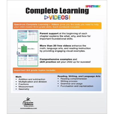 Spectrum Complete Learning + Videos Workbook Image 1
