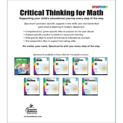 Spectrum Critical Thinking for Math, Grade 1 Image 1