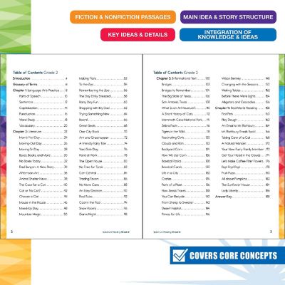 Spectrum Grade 2 Reading Workbook, Reading Comprehension, 2nd Grade Reading Books With Nonfiction and Fiction Passages &amp; More Image 1