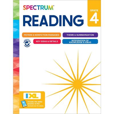 Spectrum Grade 4 Reading Workbook, Reading Comprehension, 4th Grade Reading Books With Nonfiction and Fiction Passages, Critical Thinking &amp; More Image 1