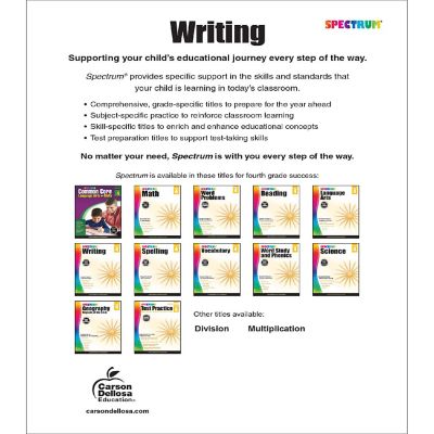 Spectrum Grade 4 Writing Workbooks, Ages 9 to 10, Creative Writing, Story Writing, Opinion, and Informative Writing Practice, 4th Grade Writing Book for Kids Image 1