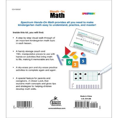 Spectrum Hands-On Math , Grade K Image 1