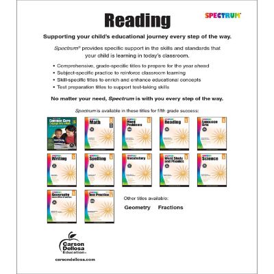 Spectrum Reading Workbook, Grade 5 Image 1