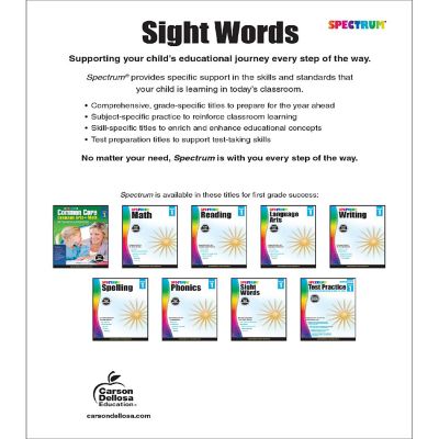 Spectrum Sight Words, Grade 1 Image 1