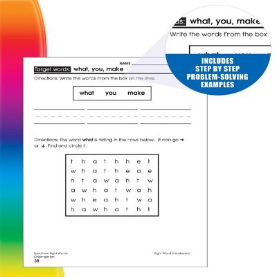 Spectrum Sight Words, Grade K Image 3