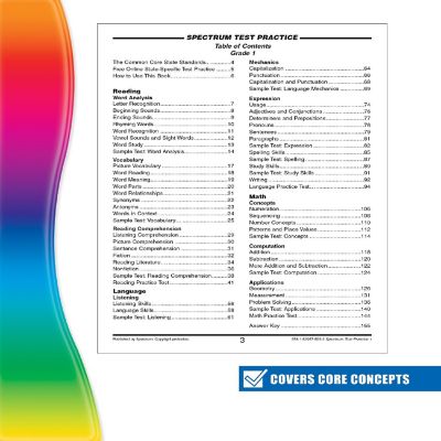 Spectrum Test Practice, Grade 1 Image 2