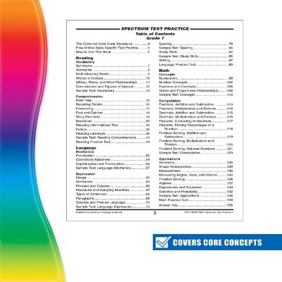 Spectrum Test Practice, Grade 7 Image 2