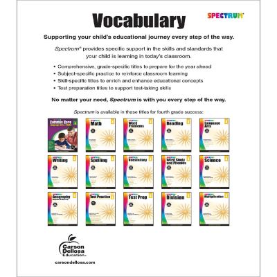 Spectrum Vocabulary, Grade 4 Image 1