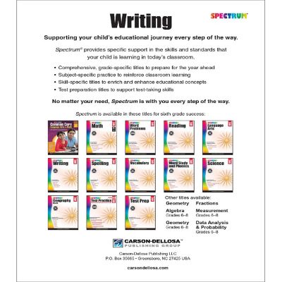 Spectrum Writing, Grade 6 Image 1