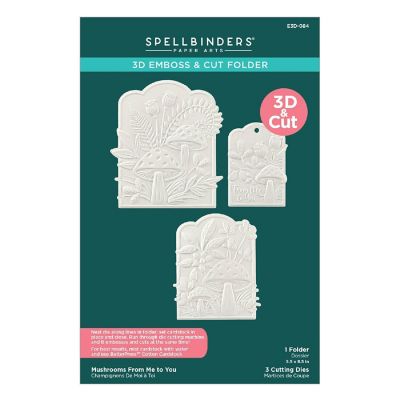 Spellbinders 3D Embossing Folder From Sealed 3D Botanicals-Mushrooms From Me To You Image 1