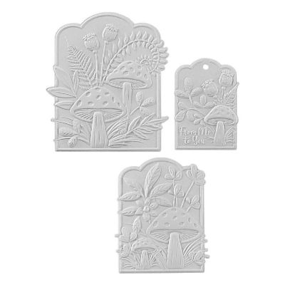 Spellbinders 3D Embossing Folder From Sealed 3D Botanicals-Mushrooms From Me To You Image 1