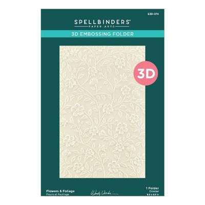 Spellbinders 3D Embossing Folder From The Garden Collection -Flowers &amp; Foliage Image 1