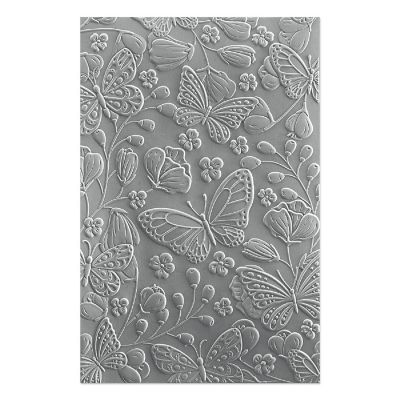 Spellbinders 3D Embossing Folder From The Stylish Ovals-Beautiful Butterflies Image 1