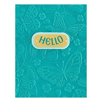 Spellbinders 3D Embossing Folder From The Stylish Ovals-Beautiful Butterflies Image 2