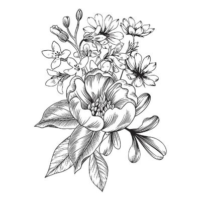 Spellbinders BetterPress Letterpress System Press Plates-Pressed Bouquet 1/Pkg Image 1