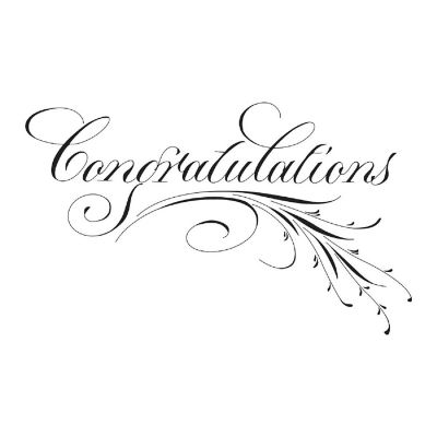 Spellbinders Press Plate By Paul Antonio-Copperplate Congratulations Image 1
