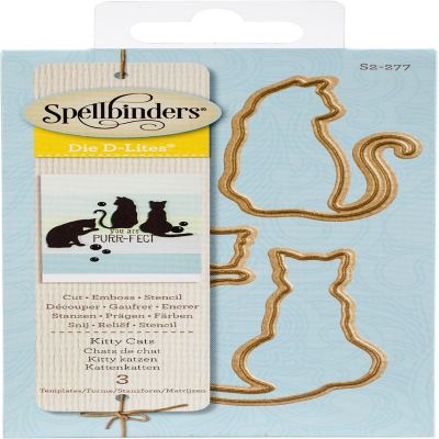 Spellbinders Shapeabilities Die D-Lites-Kitty Cats 1.15" To 1.85" Image 1