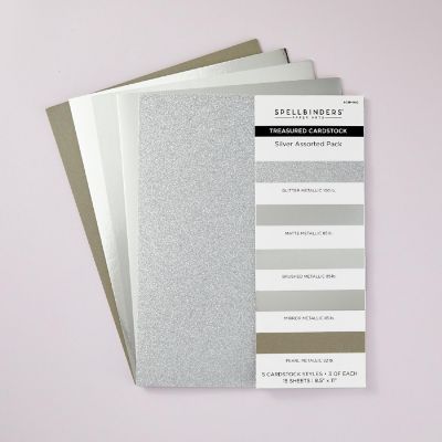 Spellbinders Treasured Cardstock 8.5"X11" 15/Pkg-Silver Image 2