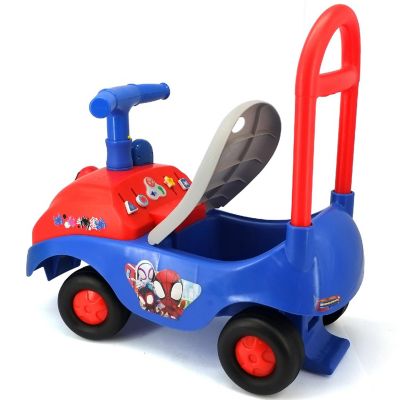 Spidey Foldable Handle Ride-On W/ Interactive Dashboard &amp; Sounds Image 1