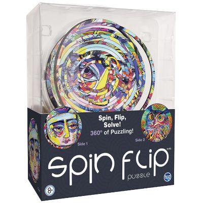 Spin Flip Puzzle: Abstract 2L- 14 Rings - 2-In-1: Double-Sided Puzzle,8+ Image 1