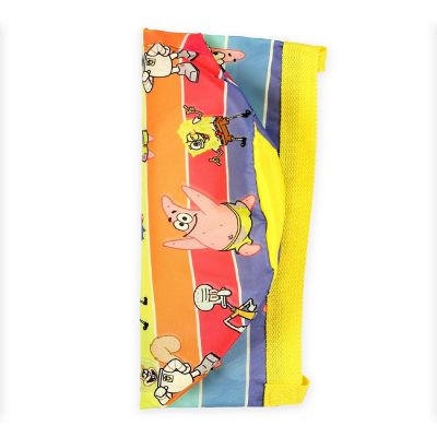 Spongebob Squarepants Boys Girls Collapsible Nylon Gift Basket Bucket Toy Storage Tote Bag (One Size, Yellow/Multi) Image 2