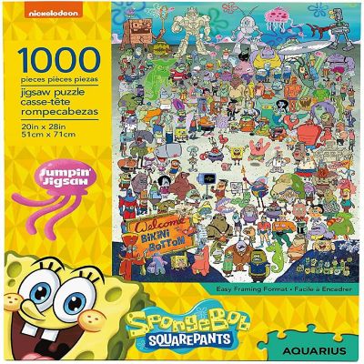 SpongeBob SquarePants Cast 1000 Piece Jigsaw Puzzle Image 1