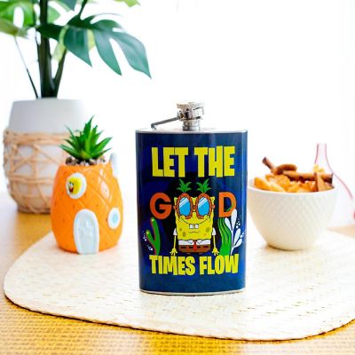 SpongeBob SquarePants "Mister Good Times" Stainless Steel Flask  Holds 7 Ounces Image 3