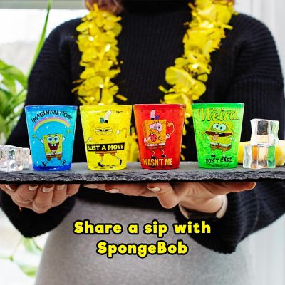 SpongeBob SquarePants Rainbow 1.5-Ounce Plastic Freeze Gel Mini Cups  Set of 4 Image 2
