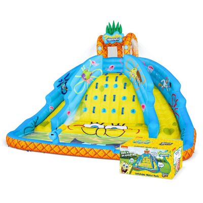 SpongeBob Ultra Climber Inflatable Water Slide with Climbing Wall, Two Slides &amp; More! Image 1