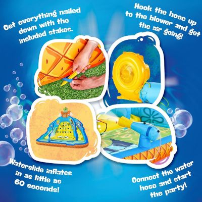SpongeBob Ultra Climber Inflatable Water Slide with Climbing Wall, Two Slides &amp; More! Image 2