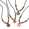 Sports Necklace Craft Kit - Makes 12 Image 1