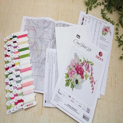 Spring Bouquet B7018L Counted Cross-Stitch Kit Image 1