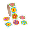 Spring Bright Flower Sticker Roll - 100 Pc. Image 1